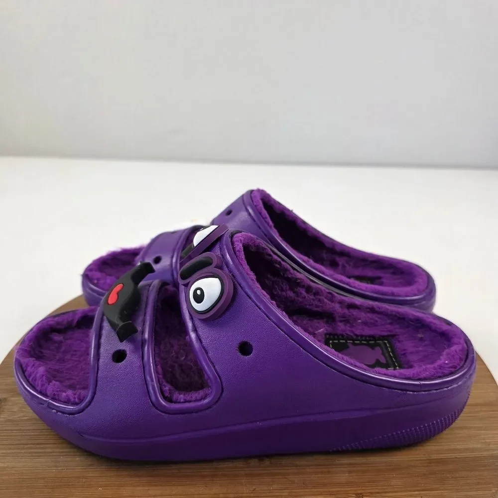 Mcdonald`s x Crocs‎ Grimace Purple Unisex Cozzzy Sandals Sz 8 Womens Sz 6 Mens